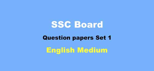 Sample Paper for 10th Class Set 1 English Medium Maharashtra Board