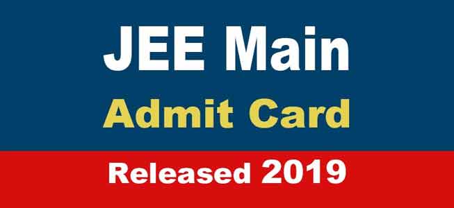 JEE Main admit card 2019