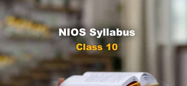 NIOS Syllabus for class 10
