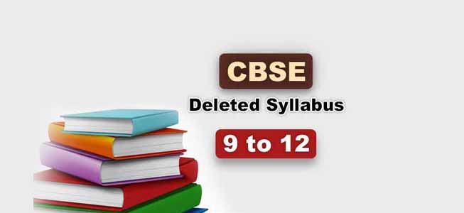 Reduced Deleted Syllabus