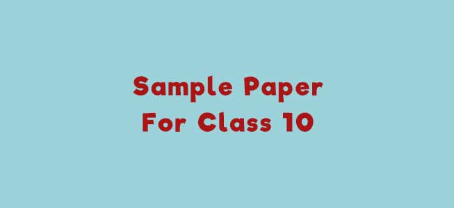 Sample Paper For Class 10 Maharashtra